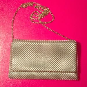 Metallic studded crossbody bag/clutch! NEW